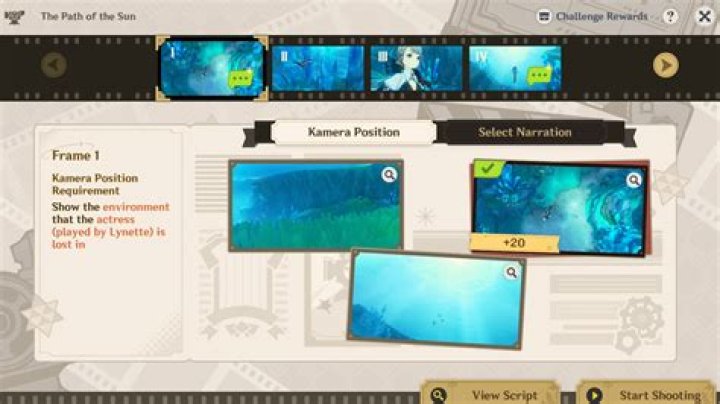 Genshin Impact Into The Frame: The Path of the Sun Stage Guide